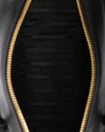 Re-Nylon and Leather Small Top-Handle Bag With Padlock - Image 4